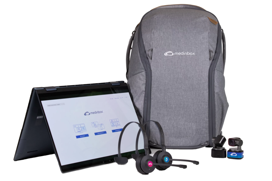 Medinbox Air ultralightweight remote proctoring and support solution in interventional environments